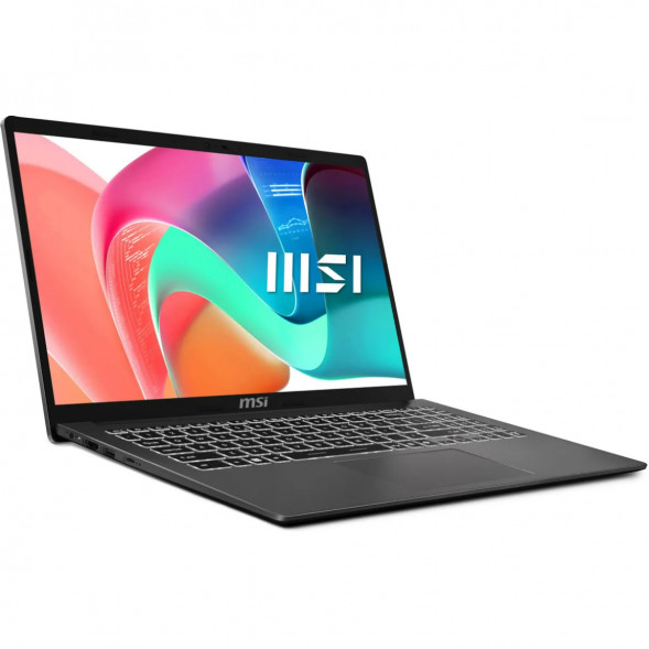 Ноутбук MSI Modern 15 F1MXG-1280RU (15.6&amp;quot;, IPS, Intel Core 7 150U, 10 ядер, 16 ГБ DDR5, SSD 512 ГБ, Intel Iris Xe Graphics, Windows 11), чёрный в Костроме