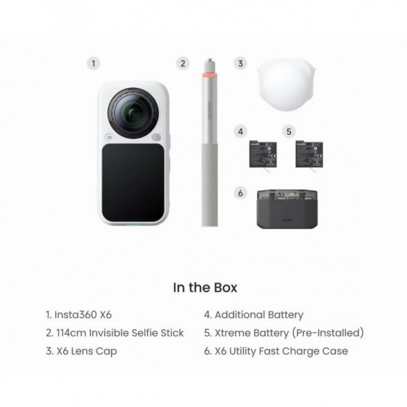 Экшн-камера Insta360 X6 Essentials Bundle, White в Костроме