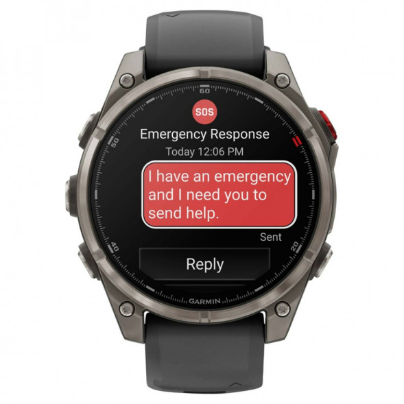 Умные часы Garmin Fenix 8 PRO, 47 мм, AMOLED, Sapphire, Titanium with Graphite/Black Silicone Band 010-03198-10 в Костроме
