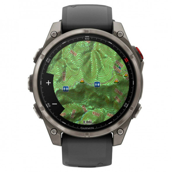 Умные часы Garmin Fenix 8 PRO, 51 мм, AMOLED, Sapphire, Titanium with Graphite/Black Silicone Band 010-03199-10 в Костроме