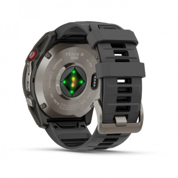 Умные часы Garmin Fenix 8 PRO, 51 мм, AMOLED, Sapphire, Titanium with Graphite/Black Silicone Band 010-03199-10 в Костроме