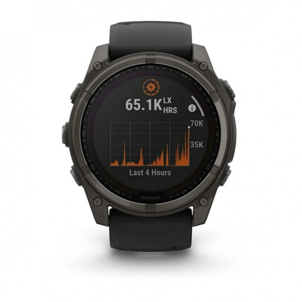 Умные часы Garmin Fenix 8, 51 мм, Solar, Sapphire Carbon Gray DLC Titanium with Black/Pebble Gray Silicone 010-02907-10 в Костроме